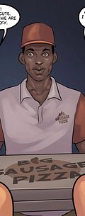 You think we're lucky enough to have a pizza delivery guy who is cute with a big cock - The poker game 4