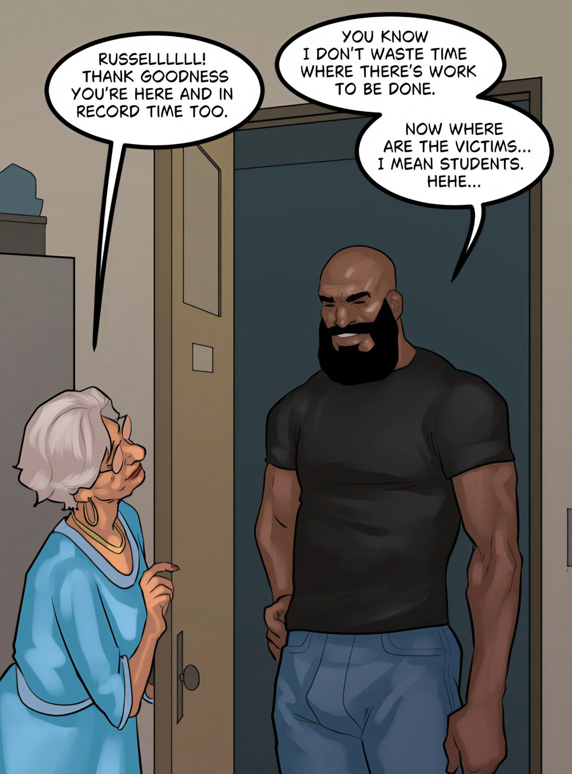 You trying to get this snake stuffed down you throat again - Art class 3