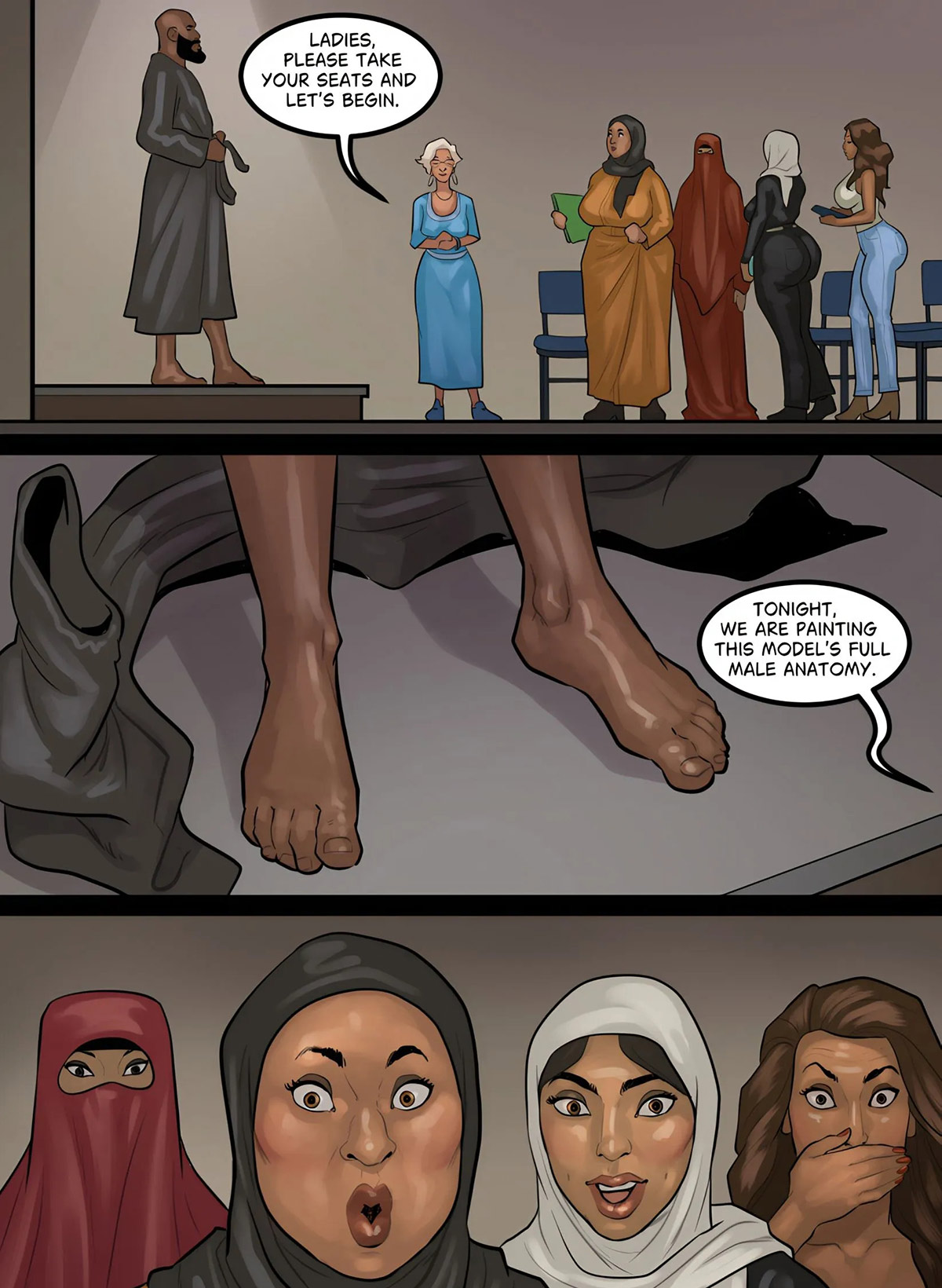 Your delusional self actually thinks you could conquer that 10 inch monster - Art class 3