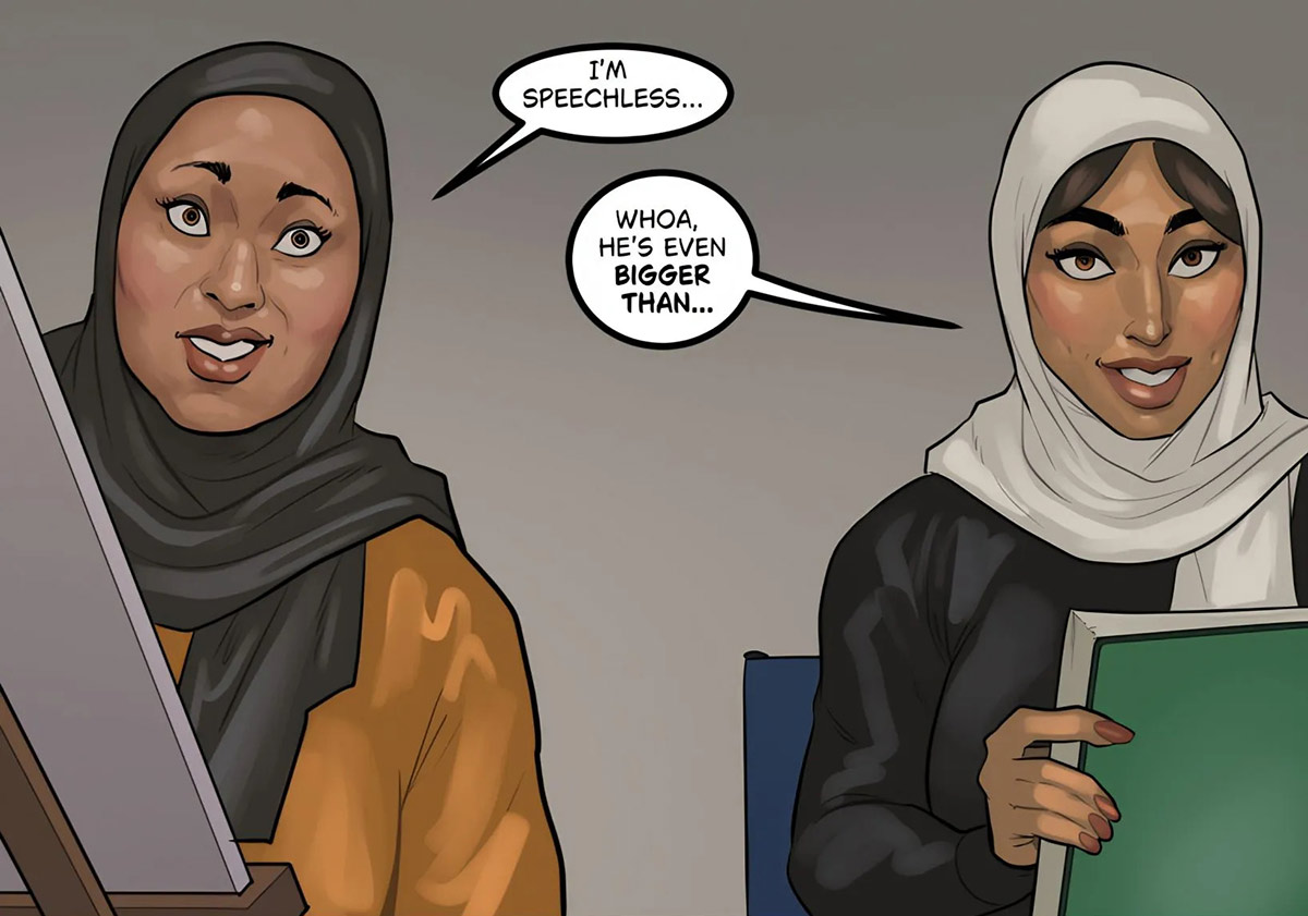 Your delusional self actually thinks you could conquer that 10 inch monster - Art class 3