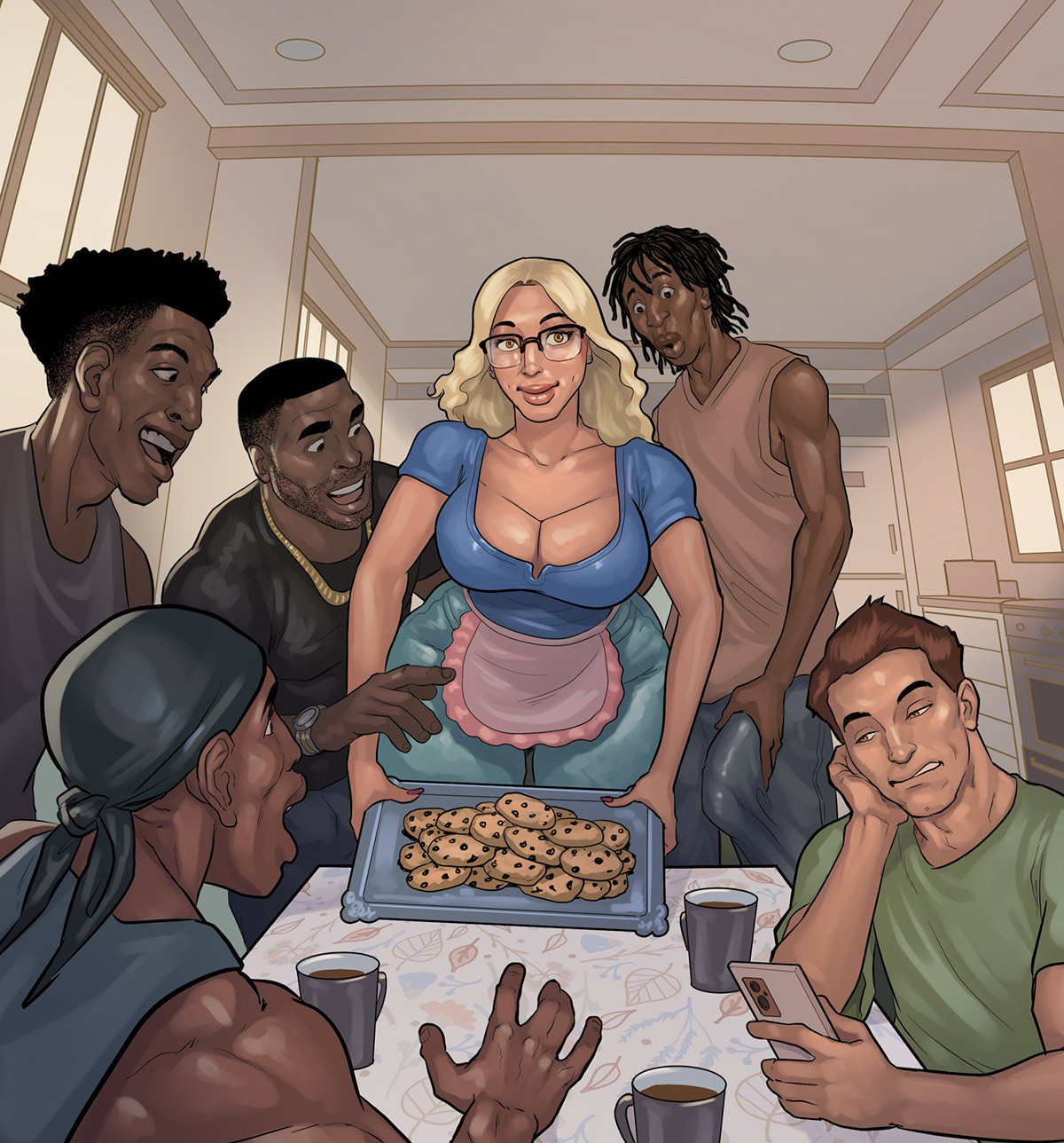 These big white titties are even softer than them cookies you made - The homies