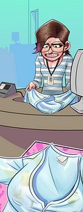 You been fuckin' around, got this mess all covered in nut - Returning a used shirt