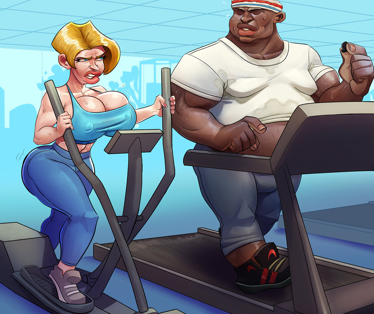 You're nothing but a dirty fat slob stinking up the whole place, and everyone here knows it - Uncomfortable workout