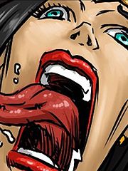 Smacked his giant ball sacks against her pussy lips and trembling thighs - Farm girl by Illustrated interracial