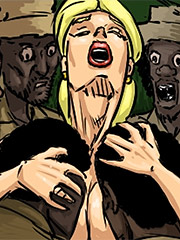 The other slaves now knew this young white woman wants this to happened - Manza by Illustrated interracial