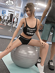 We're just watching her for some inspiration - Natasha's workout part 1 by Dark Lord