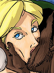 She takes hold of nigger cocks in both her tiny white hands - Manza by Illustrated interracial