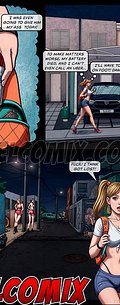 The girl gets lost, ends up in a sleazy area and is surrounded by two scruffy guys - Anacondas, Midnight at red light district
