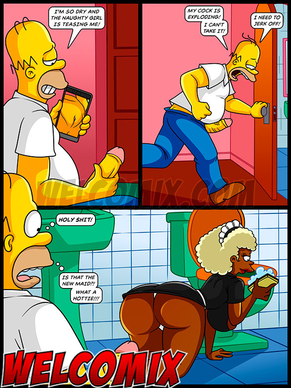 I'm going to sleep with my dick hard again - The Simptoons, The big butt housemaid