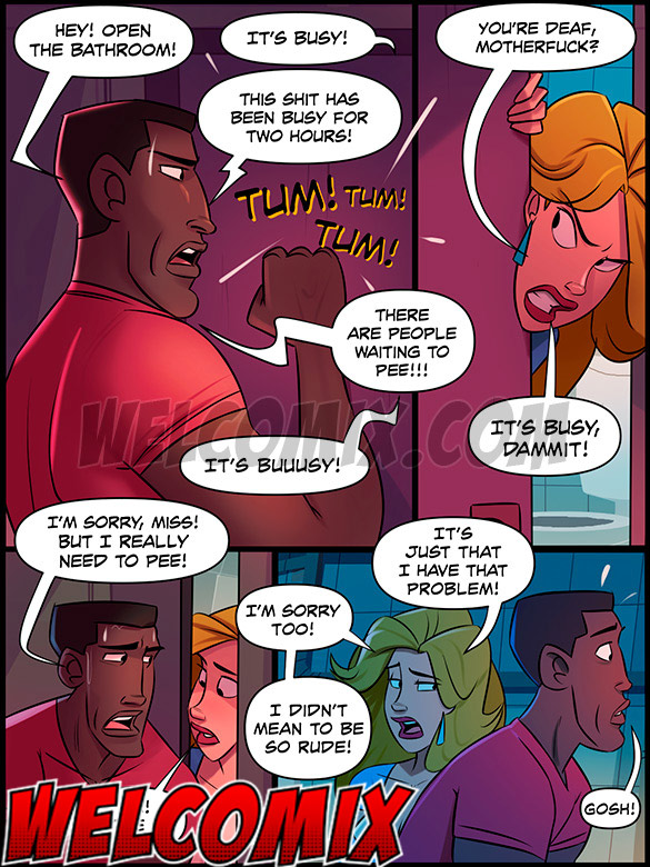 Her boyfriend got too drunk while they were having a quick fuck - This is a Madhouse, Party in the bathroom