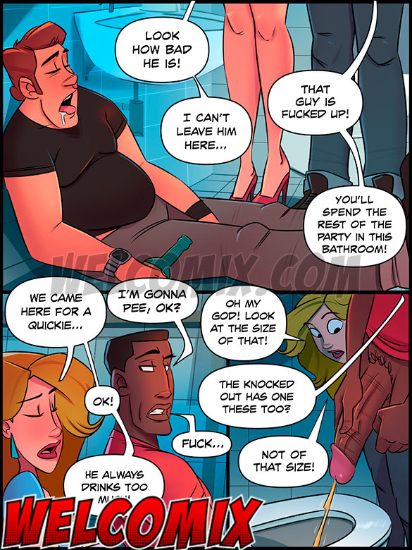 Her boyfriend got too drunk while they were having a quick fuck - This is a Madhouse, Party in the bathroom